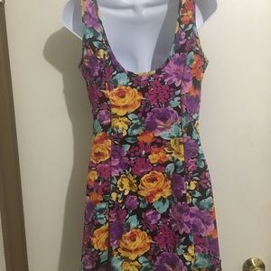 Juniors floral skater dress size L